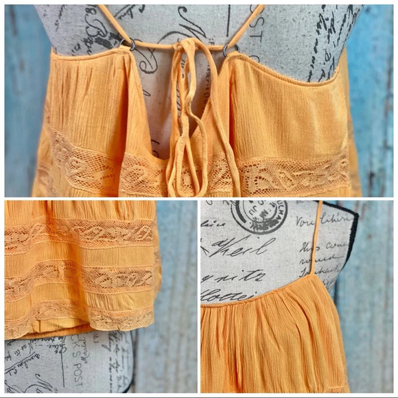 Free People NWT Orange Home Again Camisole - Picture 6 of 16